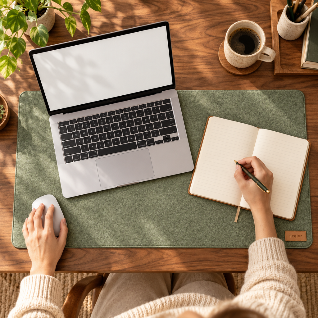pvqjxz Sage Desk Mat