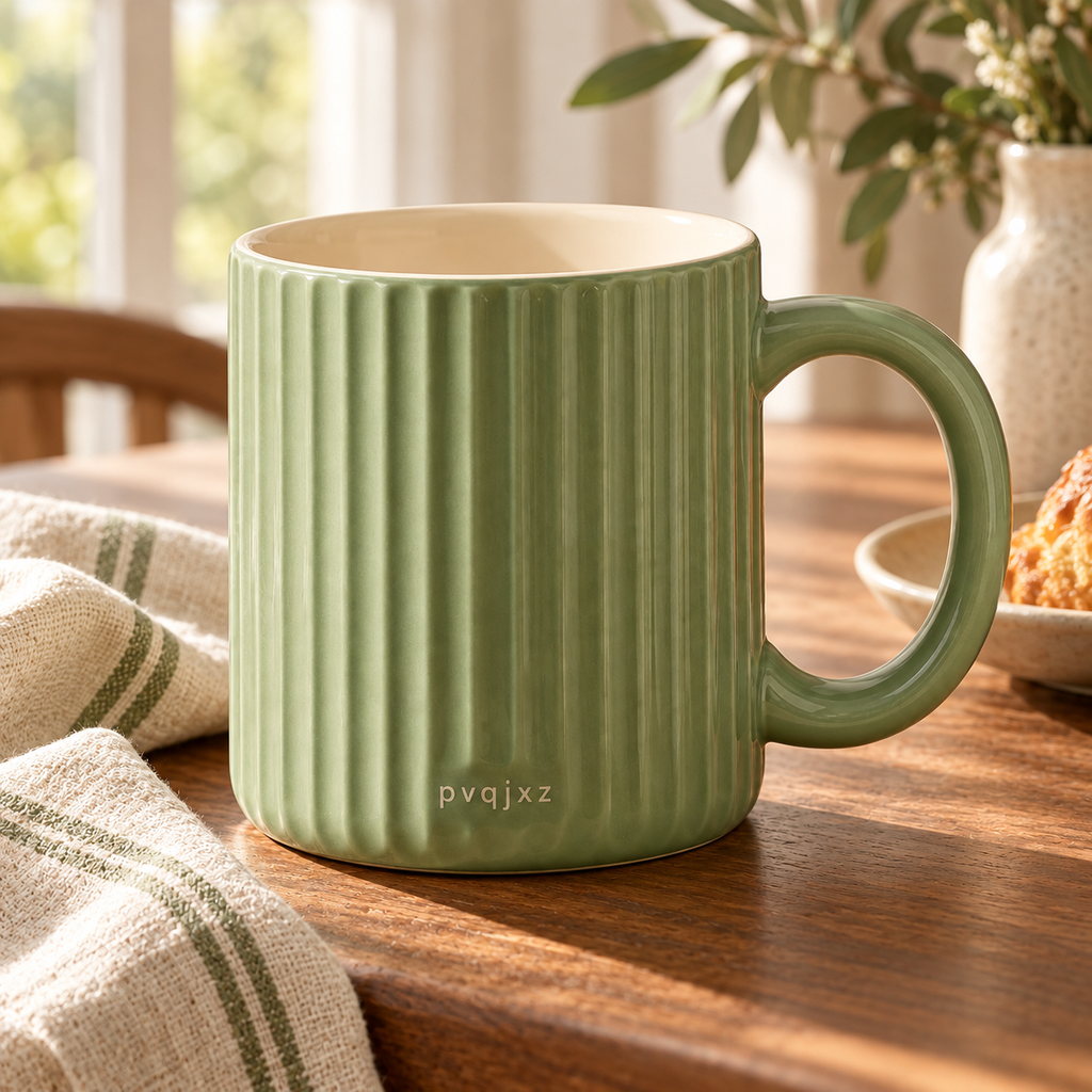 pvqjxz Ridge Ceramic Mug