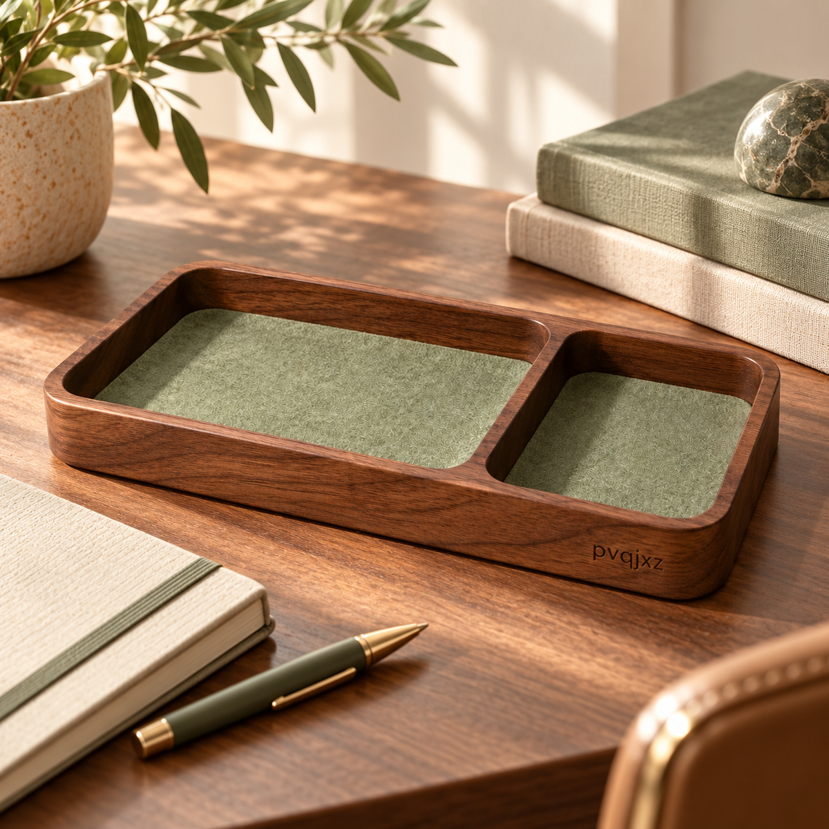 pvqjxz Walnut Desk Valet