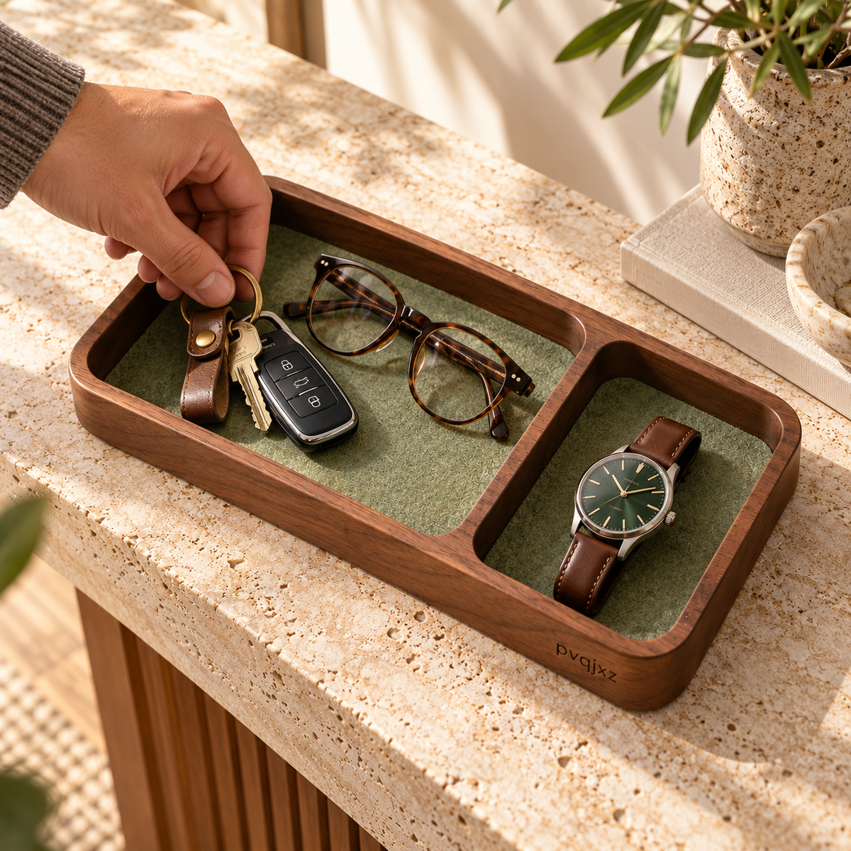 pvqjxz Walnut Desk Valet